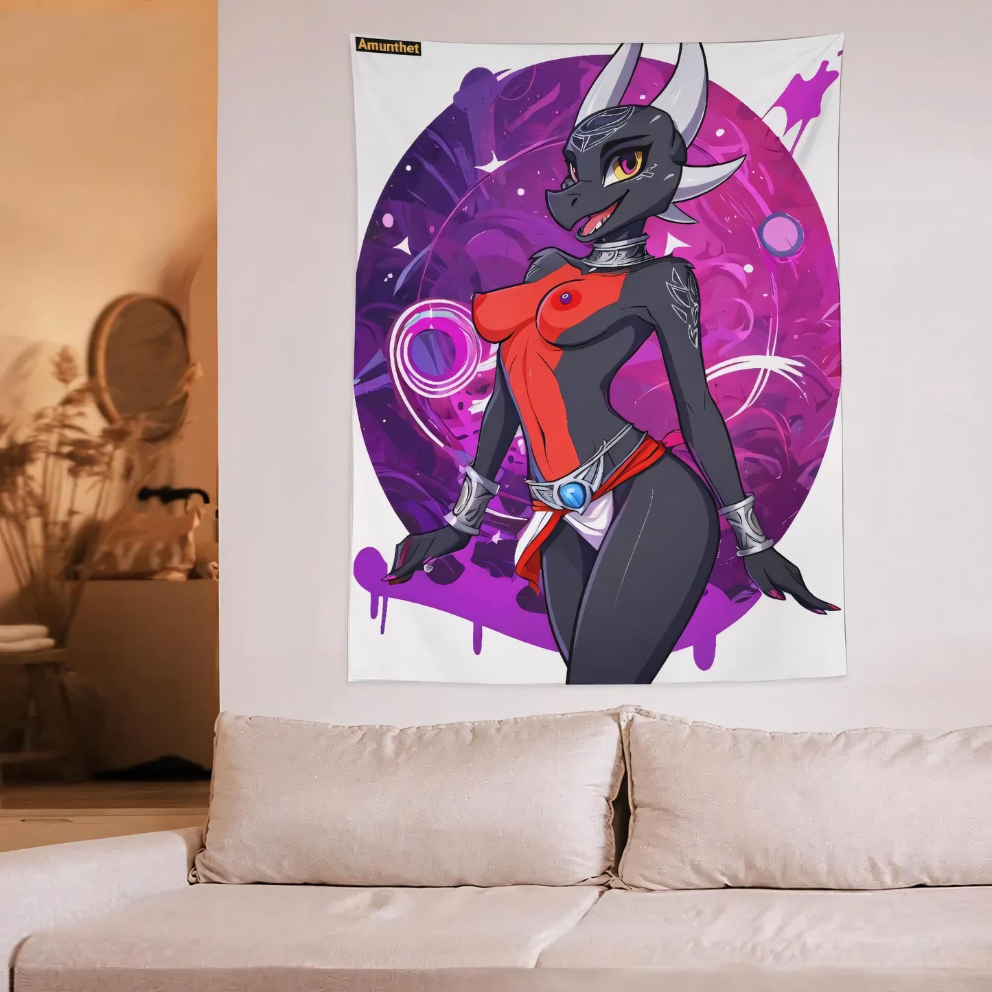 UHD Wall Tapestry Cynder Spyro Blanket Throw Furry-Art Anthro Hot-Furry and sexy LGBTQ Pride Furry Fantasy Adult-Art sexy UHD Wandtuch Fantasy Drache Furry Sexy Weiblicher Anthro-Drache Hot Furry Girl Wandbehang Tapestry Wandteppich Überwurf Bettdecke Cartoon Furry Female Wall Hanging Tapestry
