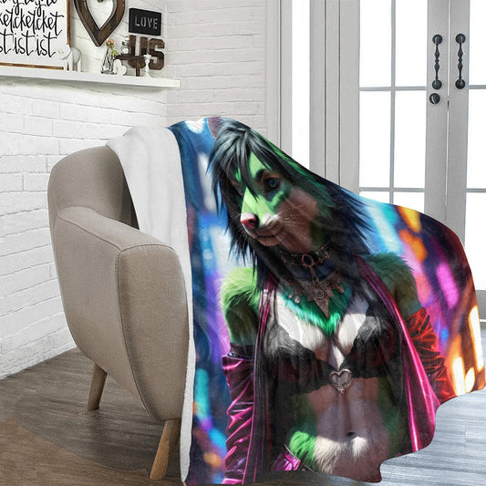 Frontcover : blanket, bed, fleece, soft, warm, bedspread, beach, furry sexy, rat, green Anthro Hot-Furry and sexy LGBTQ  Pride Furry Fantasy