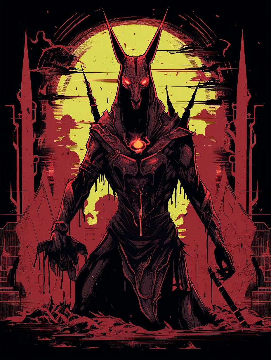 Original Print : Blanket, bed, fleece, soft, warm, throw blanket, special, furry, fursona, gothic, satan, demon, Anubis