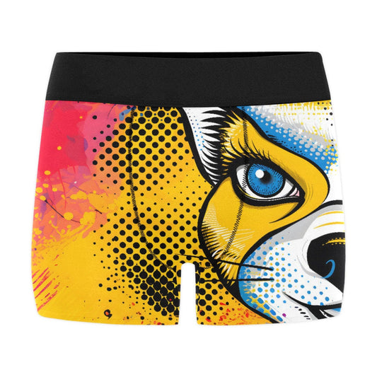 Frontcover : Men Underwear Unisex Boxer short Furry Rabbit Popart Fursona yellow Pink Sport All Over Print Boxer Briefs