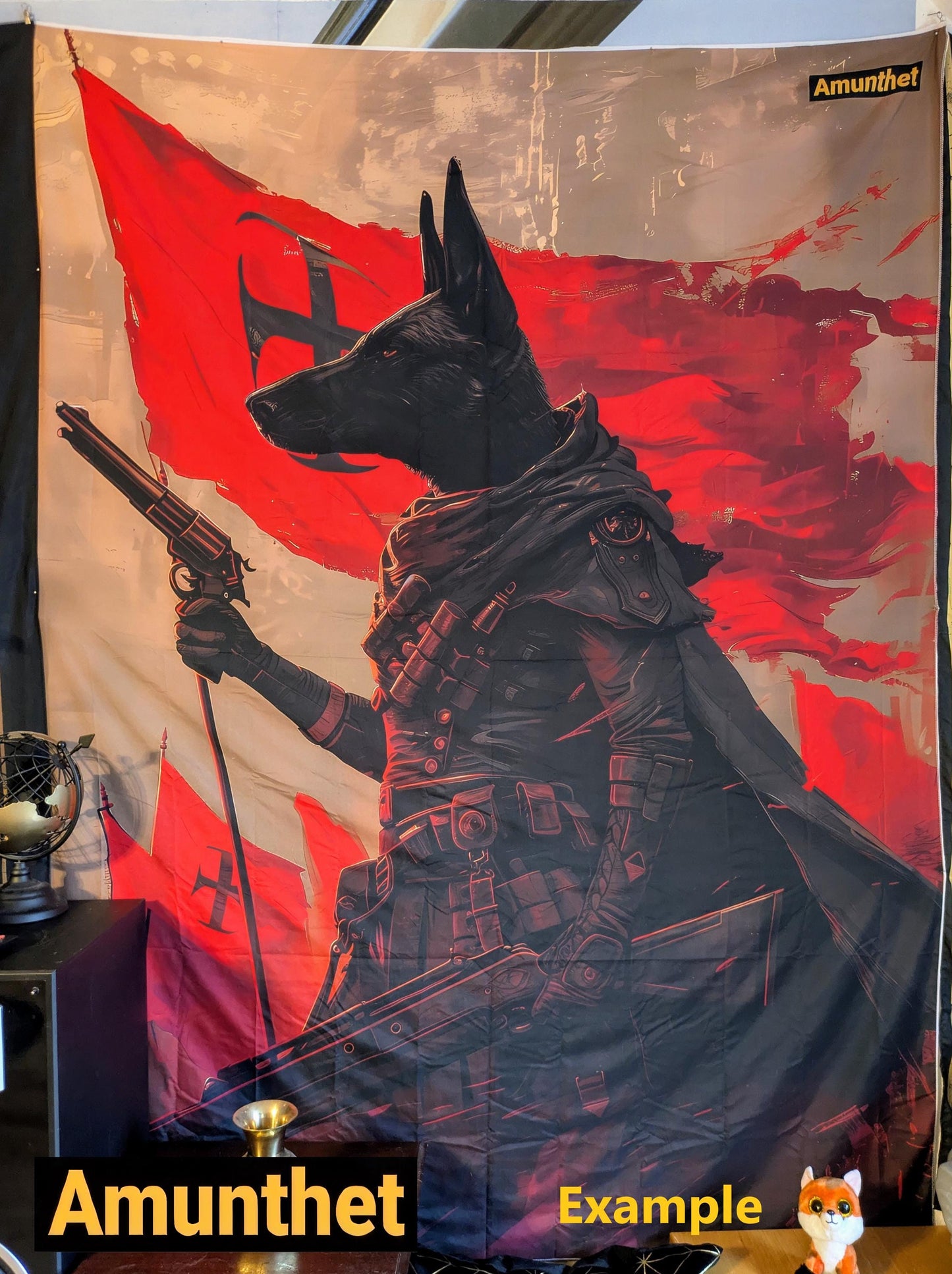 Example Furry Anubis Anthro Tapestry Original