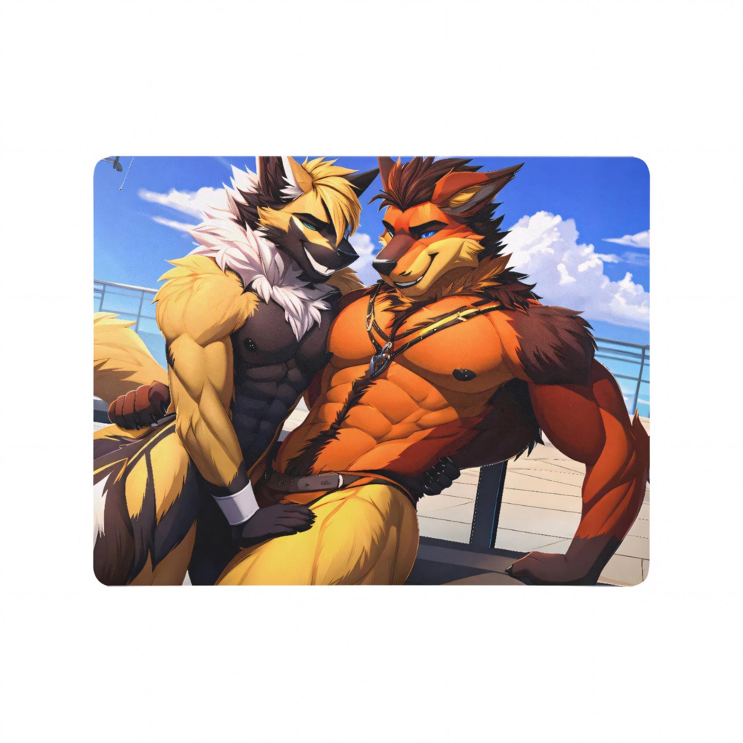 Pc Furry Männlich Wolf Canine Fantasy Gay Maskulin Sexy Hot Furry Pride Customizable Gaming Mousepad PC Furry Male Wolf Canine Fantasy Gay Masculine Pride Mauspad Gaming personalisierbar Furry Pride Anthro Hot-Furry and sexy LGBTQ Furry Fantasy