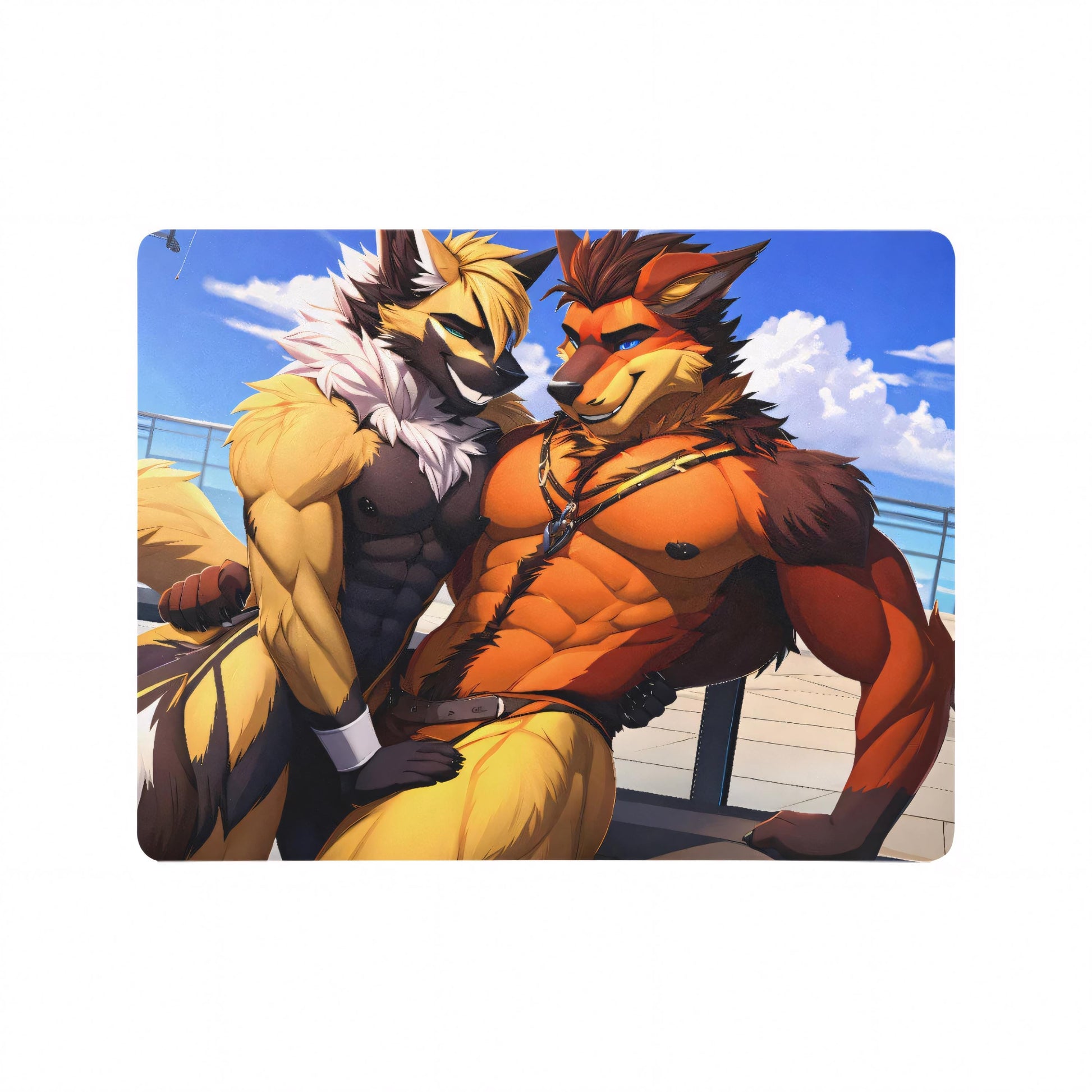 Pc Furry Männlich Wolf Canine Fantasy Gay Maskulin Sexy Hot Furry Pride Customizable Gaming Mousepad PC Furry Male Wolf Canine Fantasy Gay Masculine Pride Mauspad Gaming personalisierbar Furry Pride Anthro Hot-Furry and sexy LGBTQ Furry Fantasy