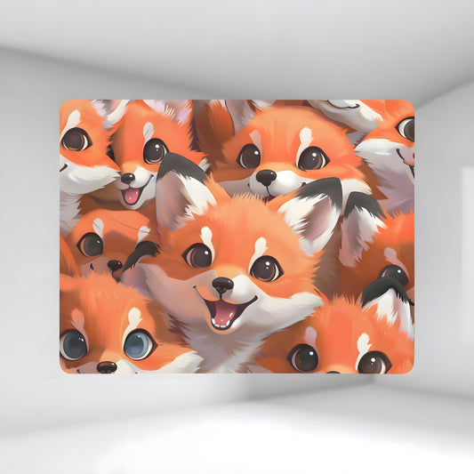 Mouse pad, mouse, PC, computer, electronics, furry, fox, cute, customizable, orange, white, polyester, fursonaMauspad Gaming Zocken Personalisierbar Pc Furry Pelzig Tier Fuchs Füchsin Canine Süß Happy