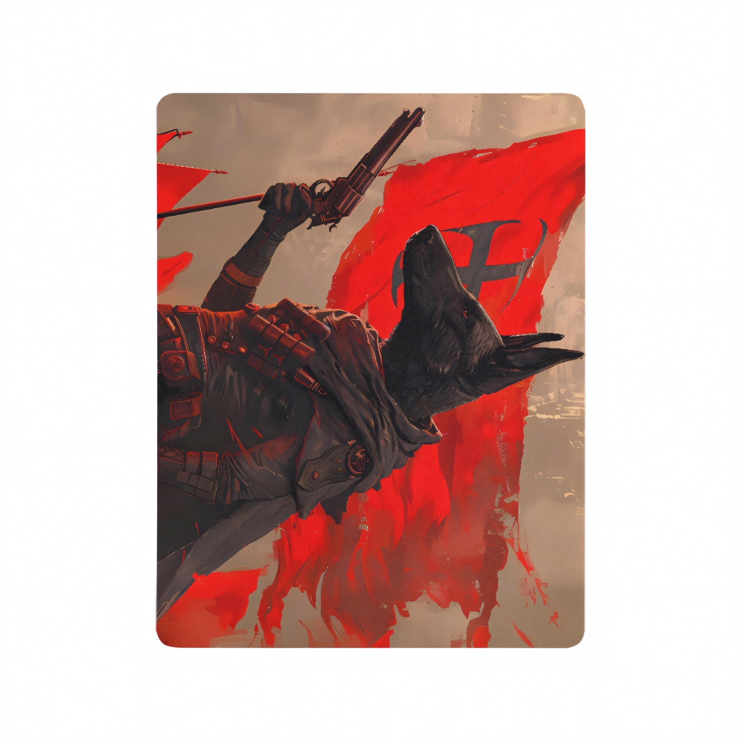 schakal furry Anthro Furry Jackal, Red Dead Redemption, Red, Black, Wolf, Gaming Mauspad, Maus, Pc, computer, elektronik, Furry, Gaming, schakal, red dead redamtion, rot, schwarz, wolf, zocken Customizable Mouse Pad, Mouse, PC, Computer, Electronics, Furry, Gaming
