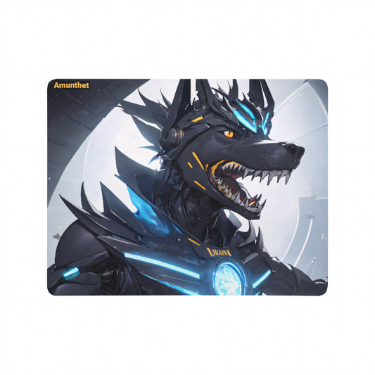 Anubis Ägytisch Dämon Mauspad Gaming personalisierbar Customizable Mouse Pad Mouse PC Computer Electronics Furry Cyborg Jackal Wolf Sci-Fi, Gaming Accessories Black Blue  Pc Furry Cyber Protogen Anubis Alpha Cyborg Männlich wolf Schakal SFW Mousepad Gaming Customizable PC Furry Cyber Protogen Anubis Alpha Cyborg Male Wolf Jackal
