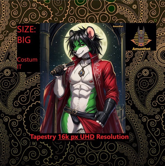 Cover : UHD Tapestry Green Rat Masculine Gay Furry Male Wall Hanging Tapestry Wall Rug Throw Blanket UHD Wandtuch Grüne Ratte maskulin Gay sexy Furry-Art Anthro Hot-Furry and sexy LGBTQ Pride Furry Fantasy Adult-Art Furry Männlich Fursona Pelzig Wandbehang Tapestry Wandteppich Überwurf Bettdecke LGBTQ