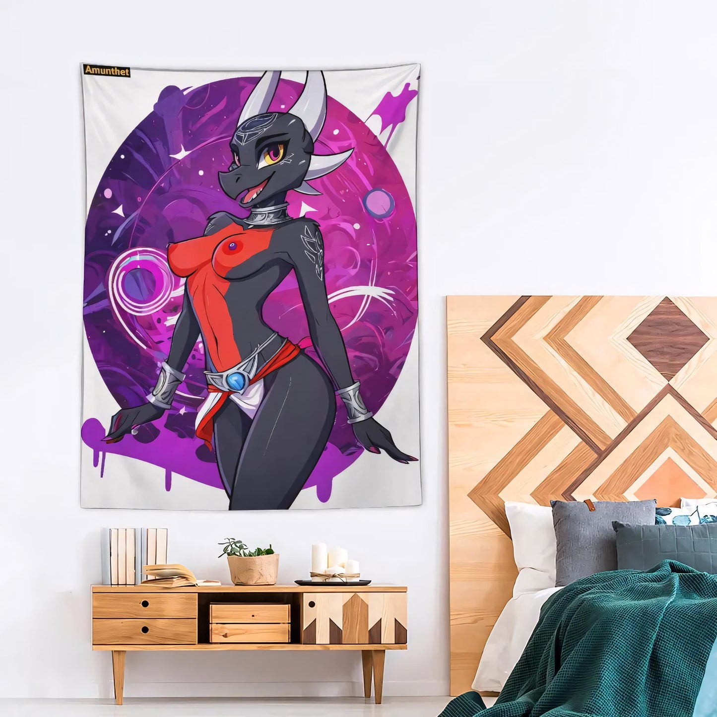 UHD Wall Tapestry Cynder Spyro  Wandtuch Fantasy Drache Furry Sexy Weiblicher Anthro-Drache Hot Furry Girl Wandbehang Tapestry Wandteppich Überwurf Bettdecke Cartoon Furry Female Wall Hanging Tapestry Blanket Throw sexy UHD Furry-Art Anthro Hot-Furry and sexy LGBTQ Pride Furry Fantasy Adult-Art
