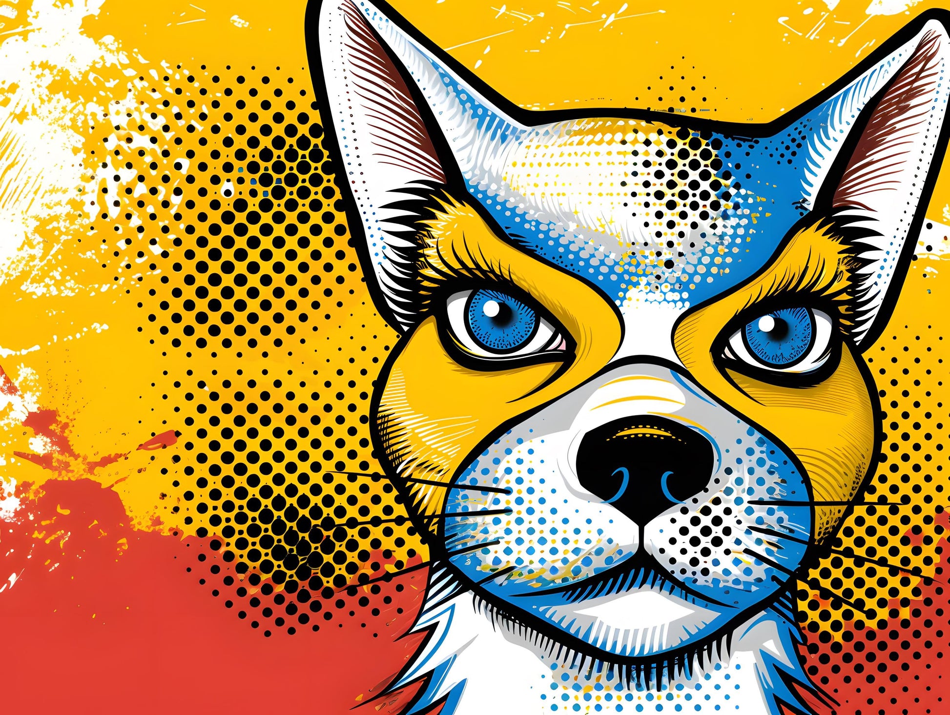 Furry Hund Wolf Welpe Puppy Zocken SFW Popart Gelb Rot Mousepad, Mouse, PC, Computer, Electronics, Furry, Yellow, Red, Wolf, Polyester, Dog, Fursona, Customizable Customizable Mouse Pad, Mouse, PC, Computer, Electronics, Furry, Yellow, Red, Wolf, Polyester, Dog, Fursona Mauspad Gaming Personalisierbar Pc