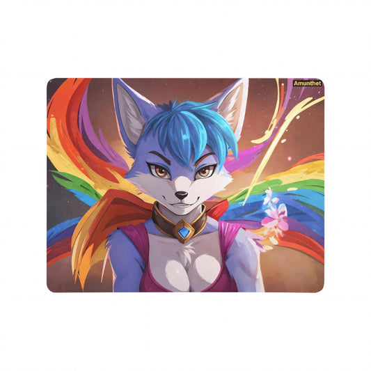 Furry Crystal Fox Blau Fuchs Starfox Regenbogen Pride SFW Fursona Gaming Mousepad Customizable PC Furry Crystal Fox Blue Fox Starfox Rainbow Pride SFW Mauspad Gaming Personalisierbar Pc
