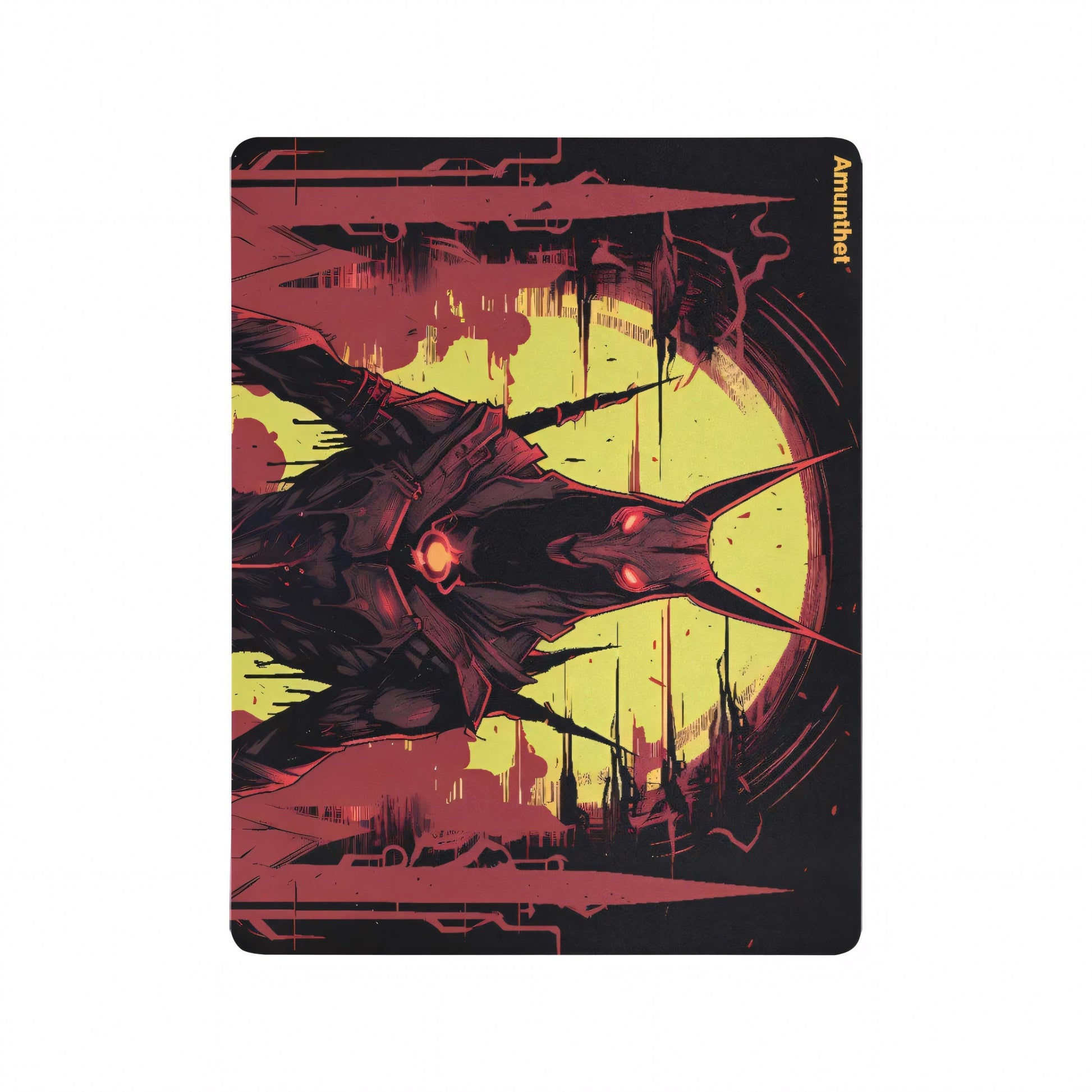 Anubis Okkult Satan Sekte Rot Gelb Tarot Customizable Gaming Mousepad PC Furry Fursona Demon Underworld Cartoon Anubis Occult Satan Sect Red Yellow Mauspad Gaming personalisierbar Pc Furry Fursona Dark Art Unterwelt Cartoon