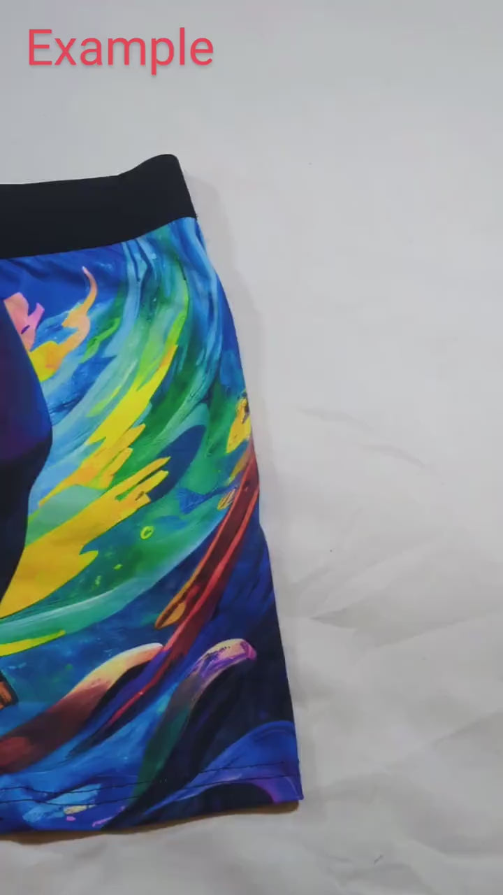 Boxer Shorts Unisex Furry crystal Fox Blue Fox Starfox Cute Fursona Rainbow Psychedelic Underwear All Over Print Boxer Briefs